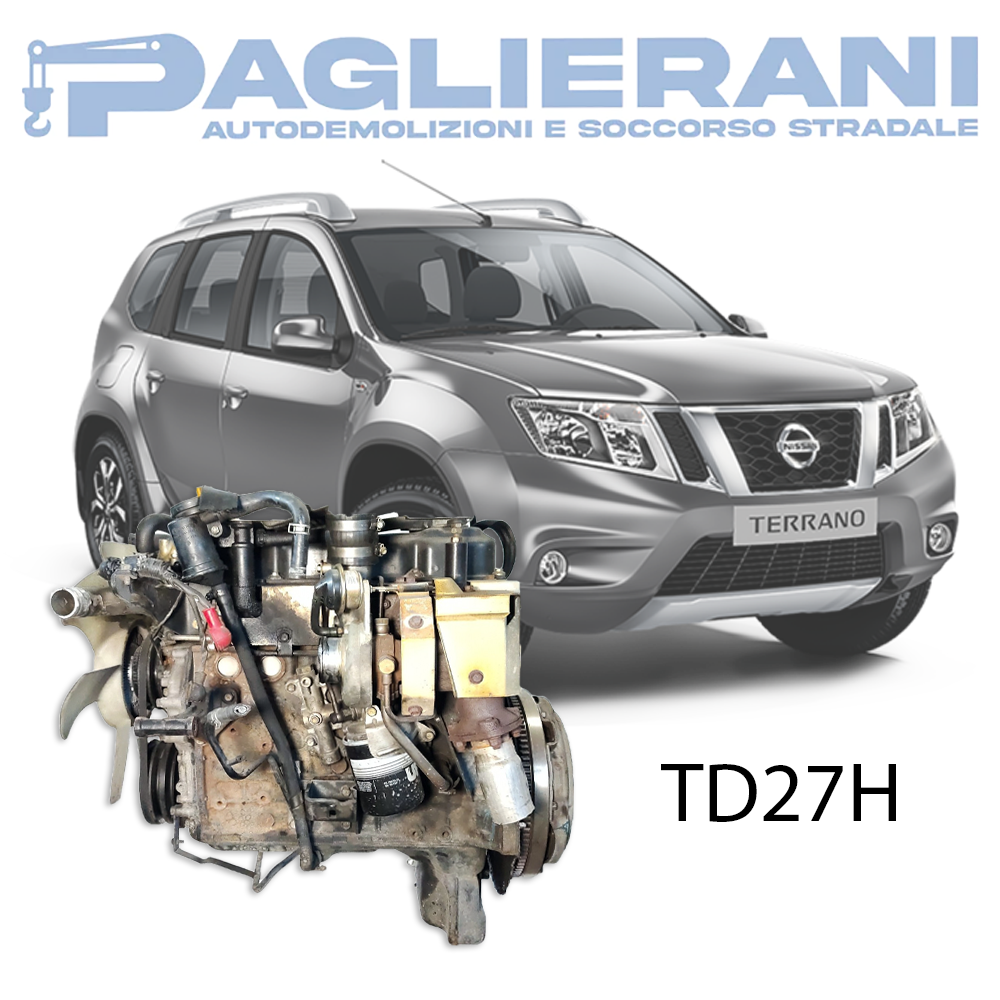 Motore TD27H Nissan Terrano 1996-2006 Turbo Diesel 2700 [2.7] 92KW 125CV 170.000 KM