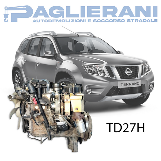 Motore TD27H Nissan Terrano 1996-2006 Turbo Diesel 2700 [2.7] 92KW 125CV 170.000 KM
