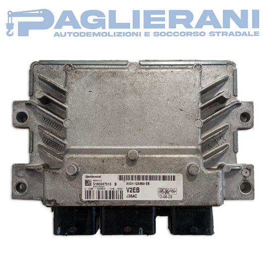 Centralina Continental ECU Motore Ford Fiesta Mk6 2010-2017 EMS2102 V2EB J38AC (S180047013B)
