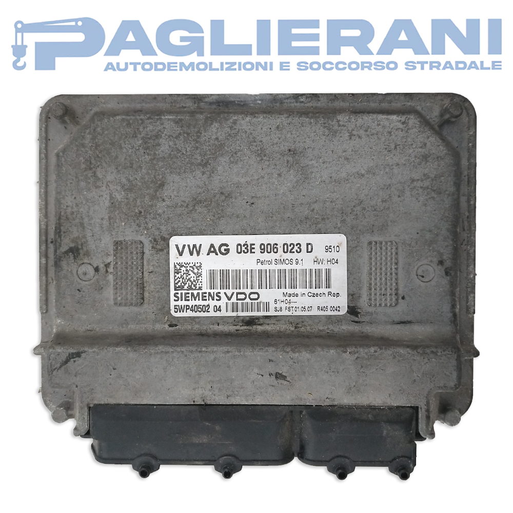 Centralina Siemens VDO ECU Motore VW Polo 5WP4050204 (Codice Rif. AG 03E906023D)