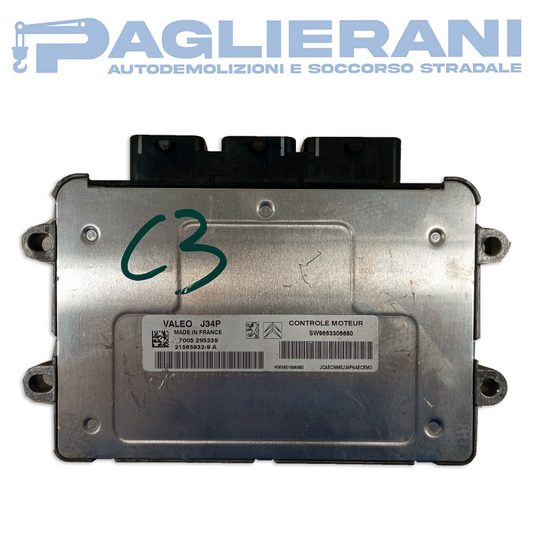 Centralina Valeo ECU Motore J34P Peugeot/Citroen 21585932-9A (Codice Rif. SW9663306680)