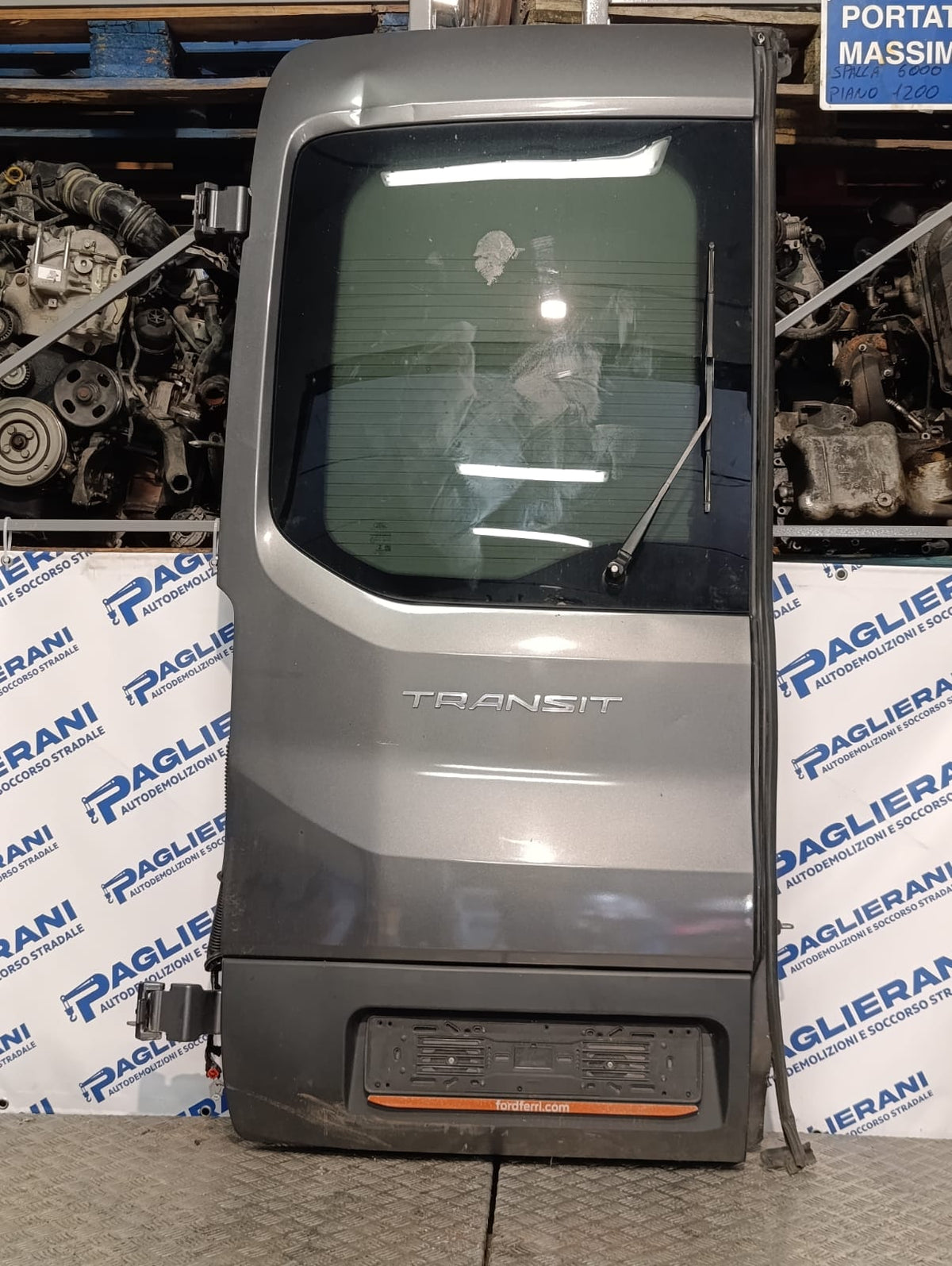 Complete Tailgate Rear Door Left Original Ford Transit Combo 2019 Grey