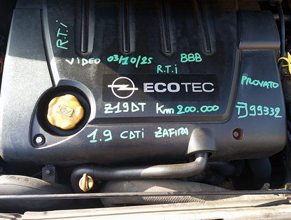 Motore Z19DT Opel Meriva B 2005-2014 1900 [1.9] CDTI Diesel 88KW 120CV 200.000 KM