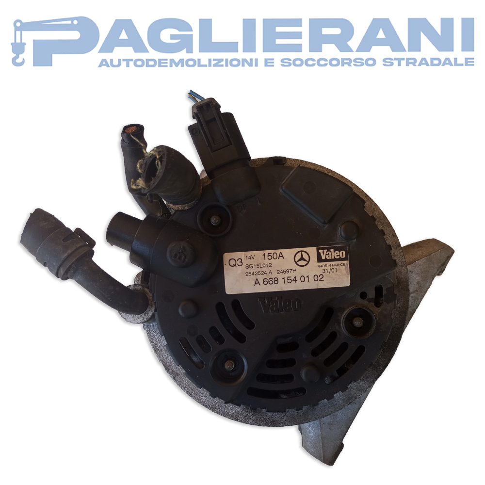 Alternatore Valeo Mercedes-Benz (Codice Rif. A6681540102 150A 14v Q3)