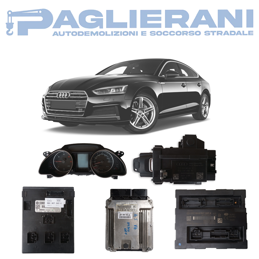 Kit Completo Plug&Play Accensione Avviamento Audi A5 2009 (8K0907063C - 8KI907401D - 8K0907289A - 8K0909131 - 8T0920900L)