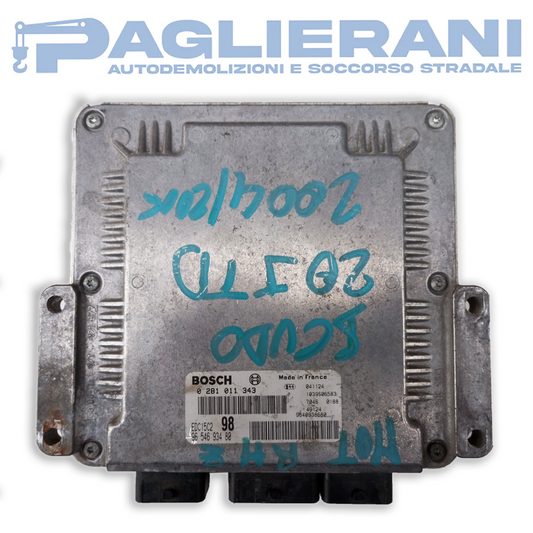 Centralina ECU Motore BOSCH FIAT Scudo 2004 (0281011343)