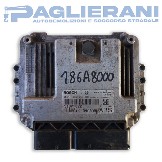 Centralina BOSCH ECU Motore 02810112294 FIAT Multipla 186 (Codice Rif. 51807822 186 4434A3ABM ABS)