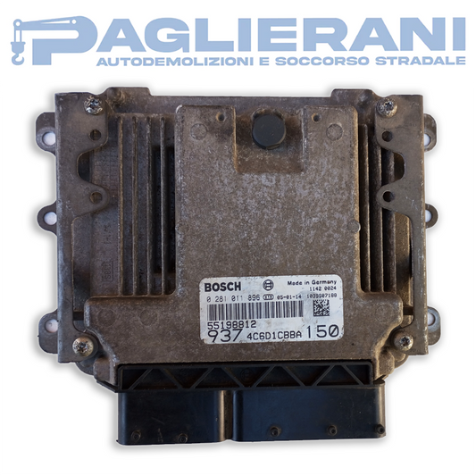 Centralina BOSCH ECU Motore Alfa Romeo 147 0281011896 (Codice Rif. 55198812)