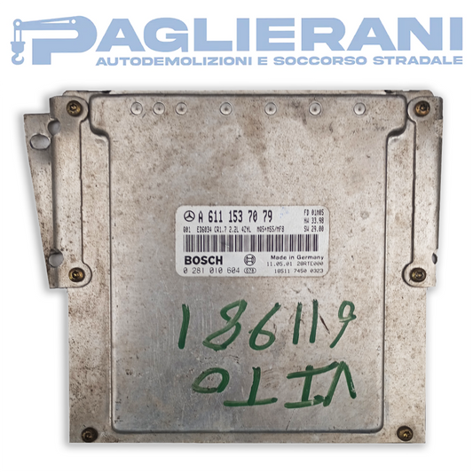 Centralina BOSCH ECU Motore 0281010604 (Codice Rif. A6111537079)