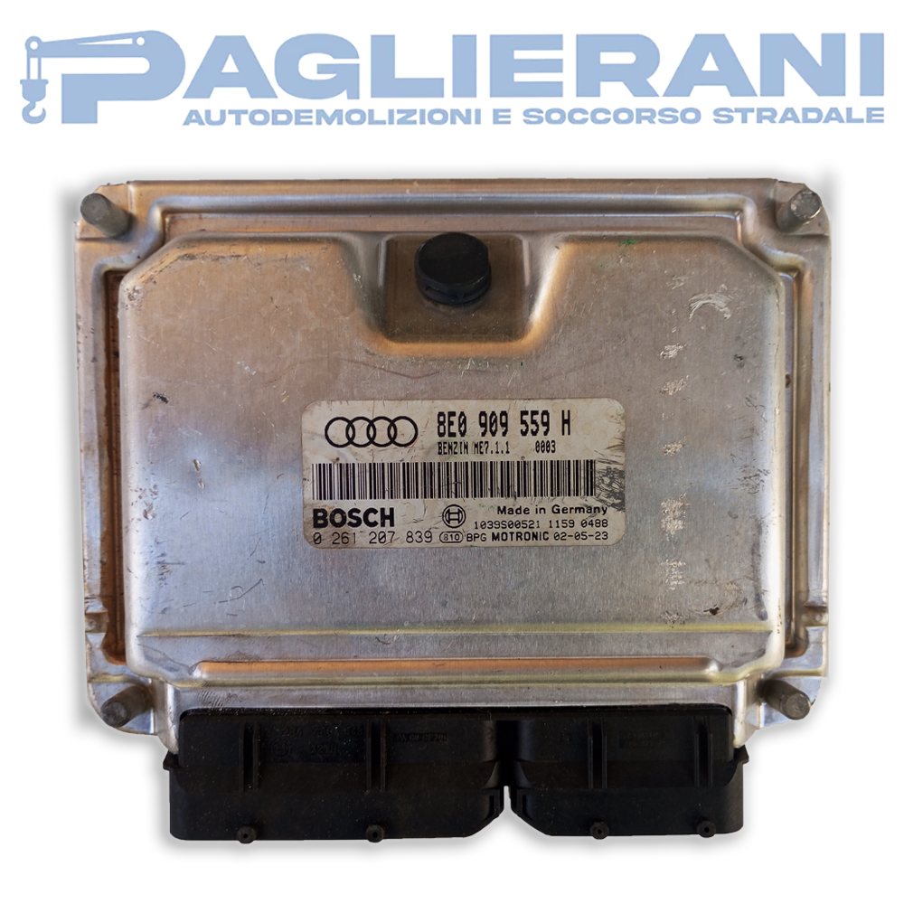 Centralina ECU Motore BOSCH Audi 0261207839 (Codice Rif. 8E0909559H)