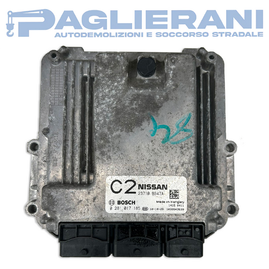 Centralina ECU Motore BOSCH Nissan Qashqai 2007-2013 C2 23710 BB47A (0281017185)