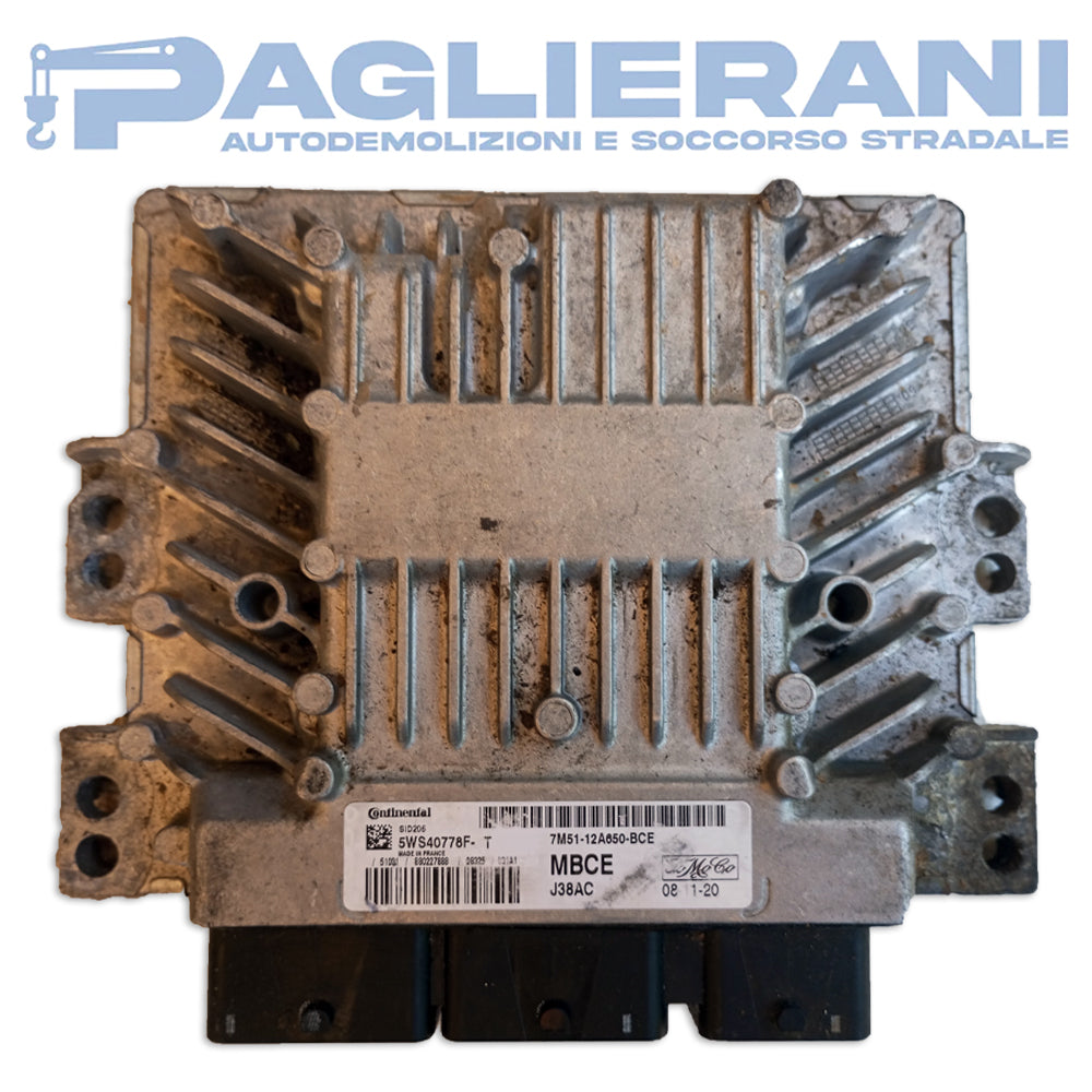 Continental Engine Control Unit ECU Ford Focus MK2 2004-2011 7M51-12A650-BCE SID206 J38AC MBCE (5WS40778F-T)