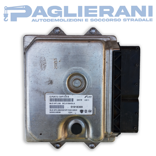 Centralina Magneti Marelli ECU Motore FPT D419 CE11 FIAT Grande Punto (Cod. Rif. 51918369)