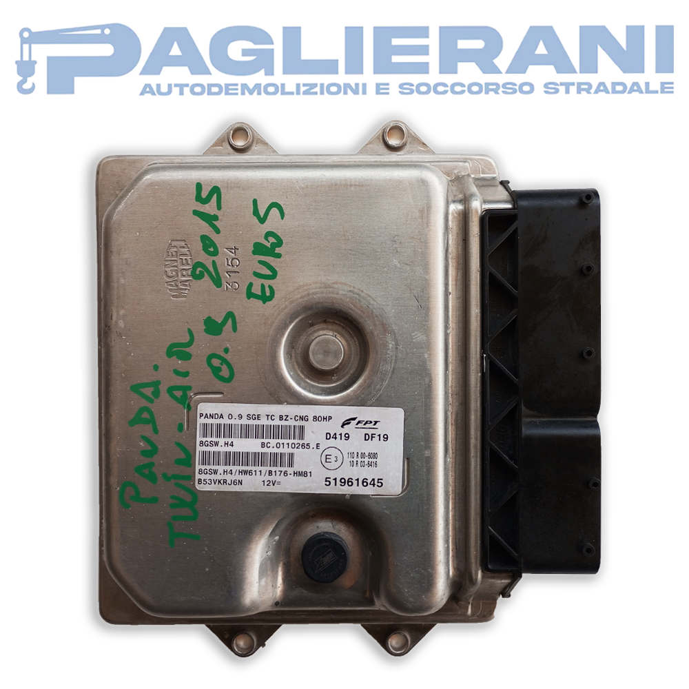 Centralina ECU Motore Magneti Marelli FPT Fiat Panda D419 DF19 (Cod. Rif. 51961645)