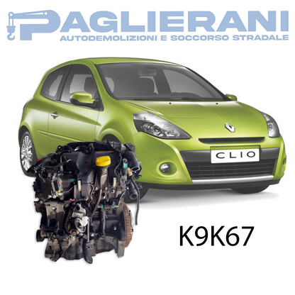 Motore K9K67 Renault Clio III 2008-2015 Diesel 1500 [1.5] 66KW 90CV 193.000 KM