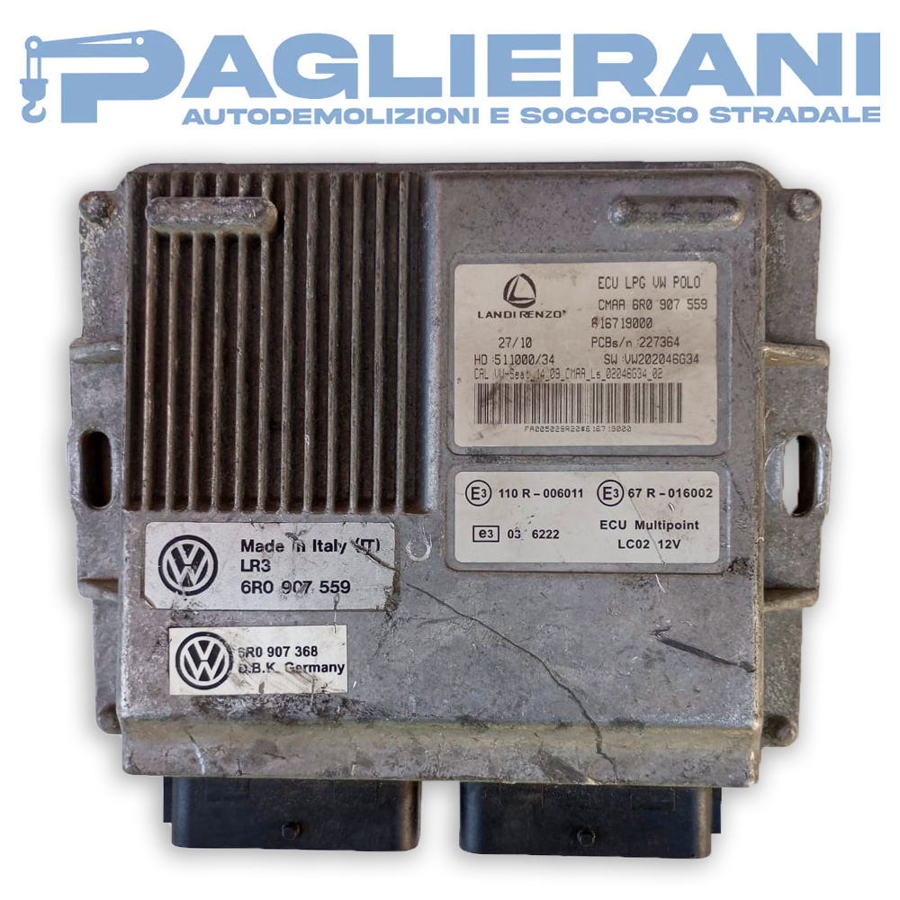 Centralina ECU GPL Landi Renzo Volkswagen Polo 1.4 (Codice Rif. 6R0907559 6R0907368)