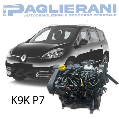 Engine K9K P7 Renault Megane Diesel 1500cc Diesel 100,000 KM 