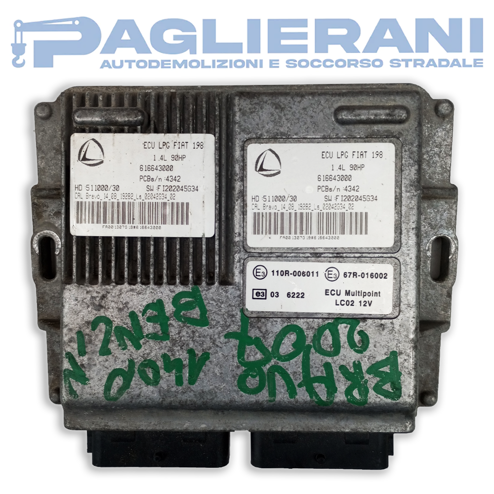 Centralina ECU GPL Landi Renzo FIAT Bravo (Codice Rif. 616643000)