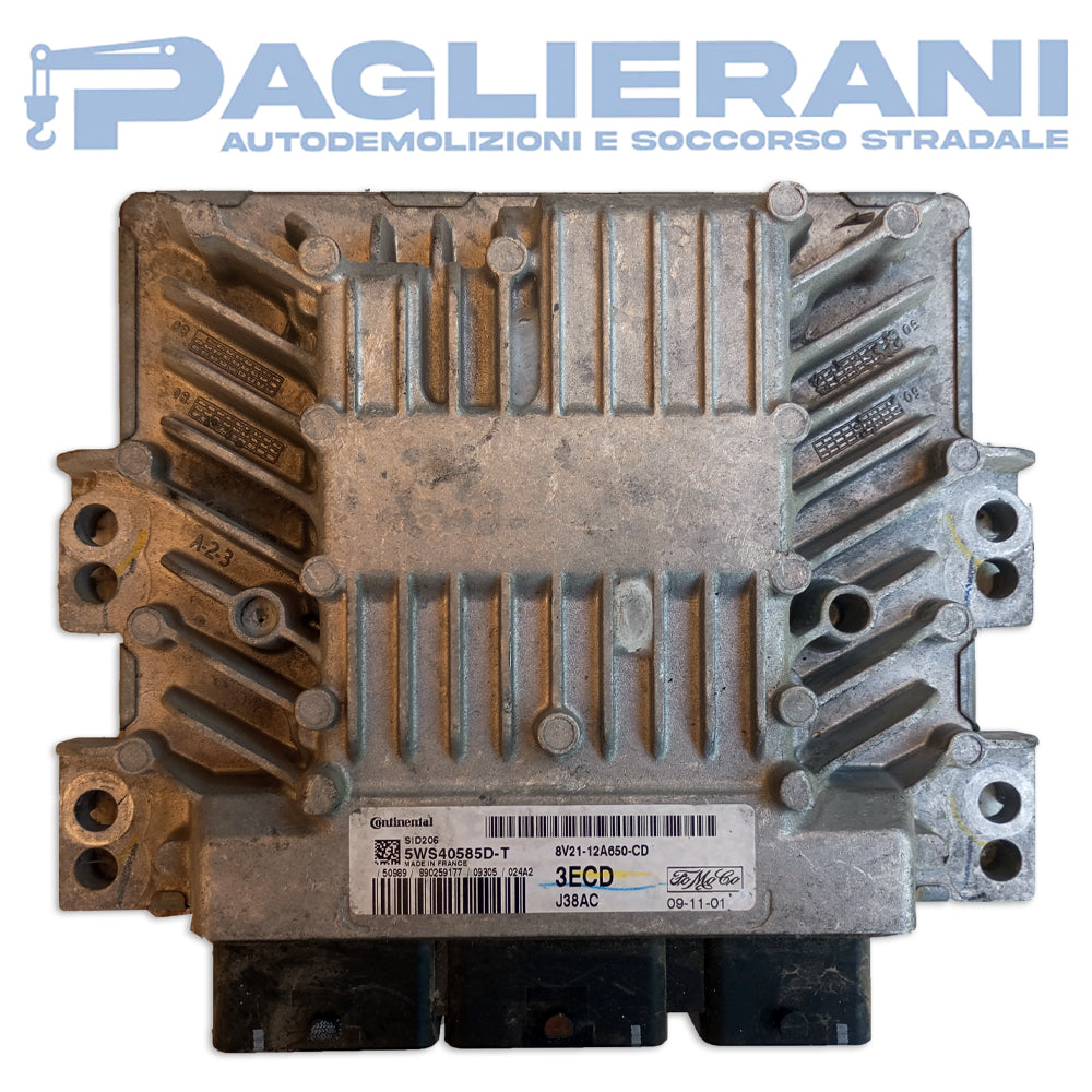 Continental Engine Control Unit ECU Mazda 2 2007-2014 8V21-12A650-CD SID206 J38AC 3ECD (5WS40585D-T)