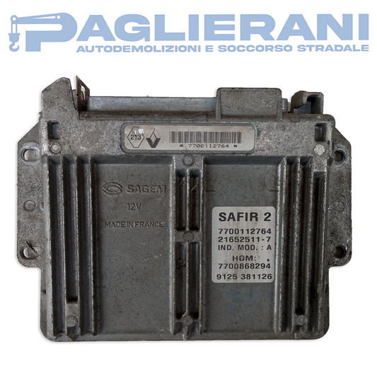 Centralina Safir 2 ECU Motore Renault (Codice Rif. 7700112764)