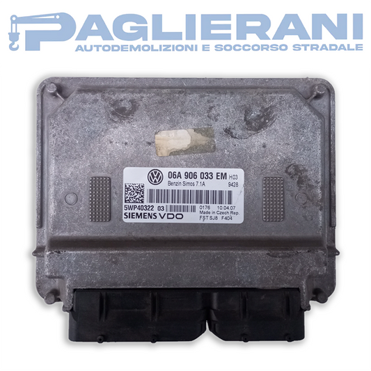 Centralina Siemens ECU Motore Volkswagen Golf V 2007 06A906033EM (Codice Rif. 5WP4032203)