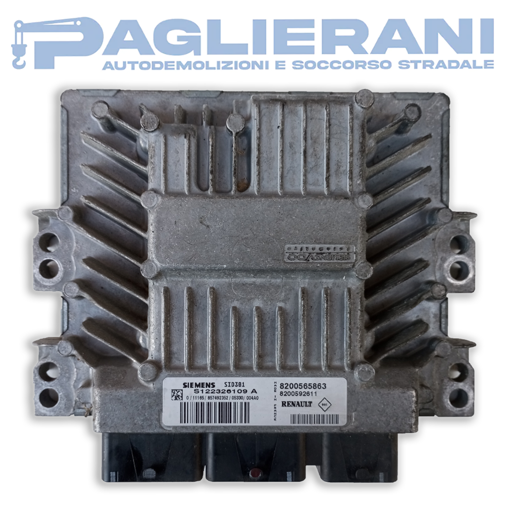 Centralina ECU Motore Siemens Renault SID301 8200565863 (S122326109A)