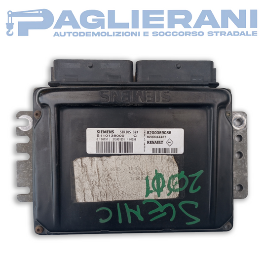 Centralina ECU Motore Siemens Sirius 8200057536 (Codice Rif. 32N S110114000 C)