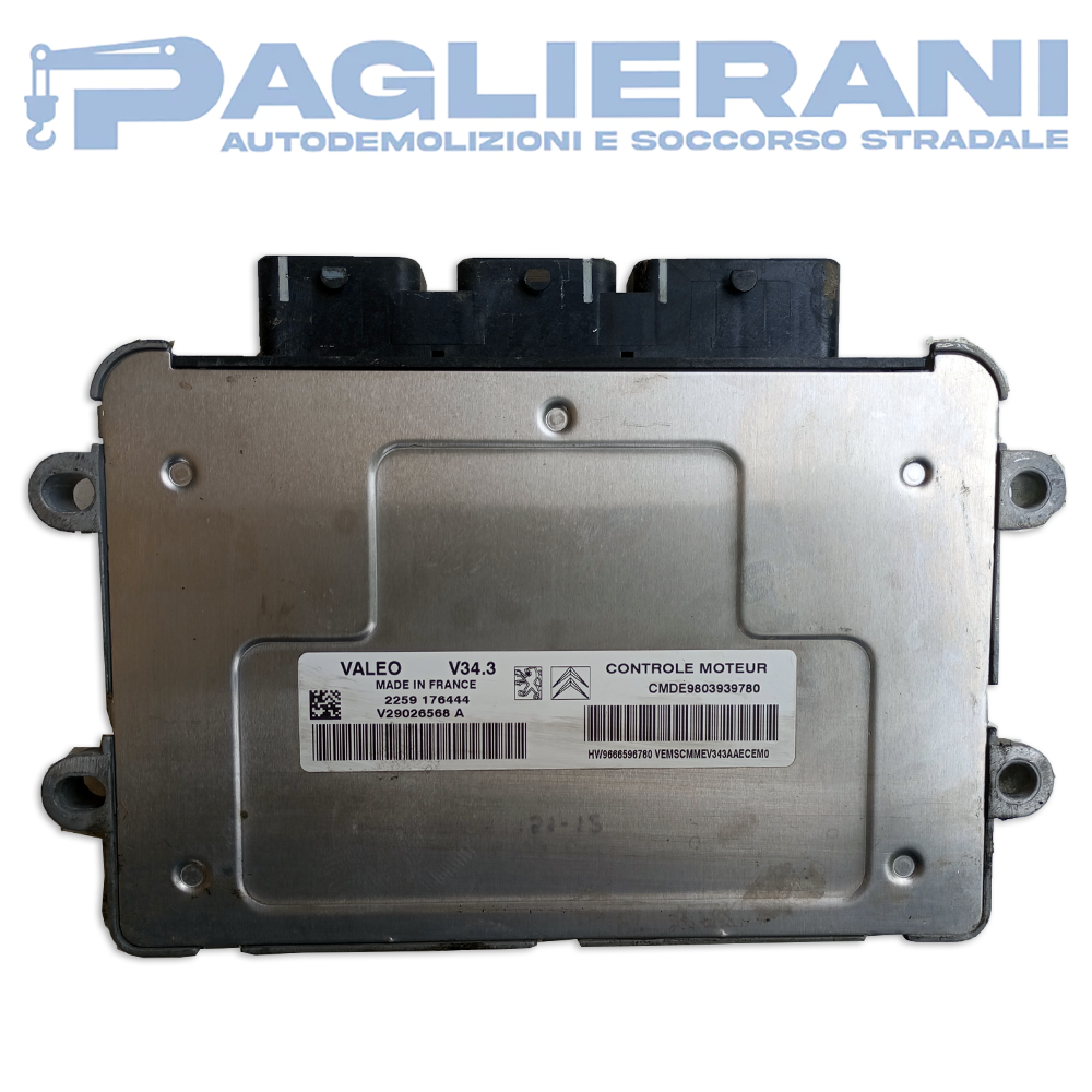 Valeo ECU Engine Control Unit Peugeot 206 2009-2013 V34.3 2259176444 V29026568A (CMDE9803939780)