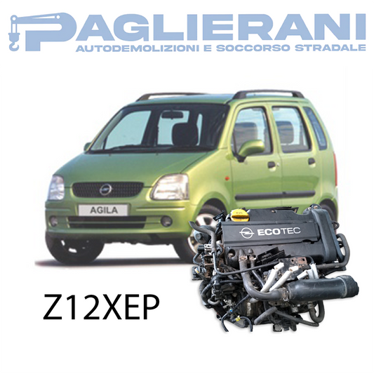 Motore Z12XEP Opel Agila 2009 1200 [1.2] 16V 80CV 59KW Benzina 50.000 KM
